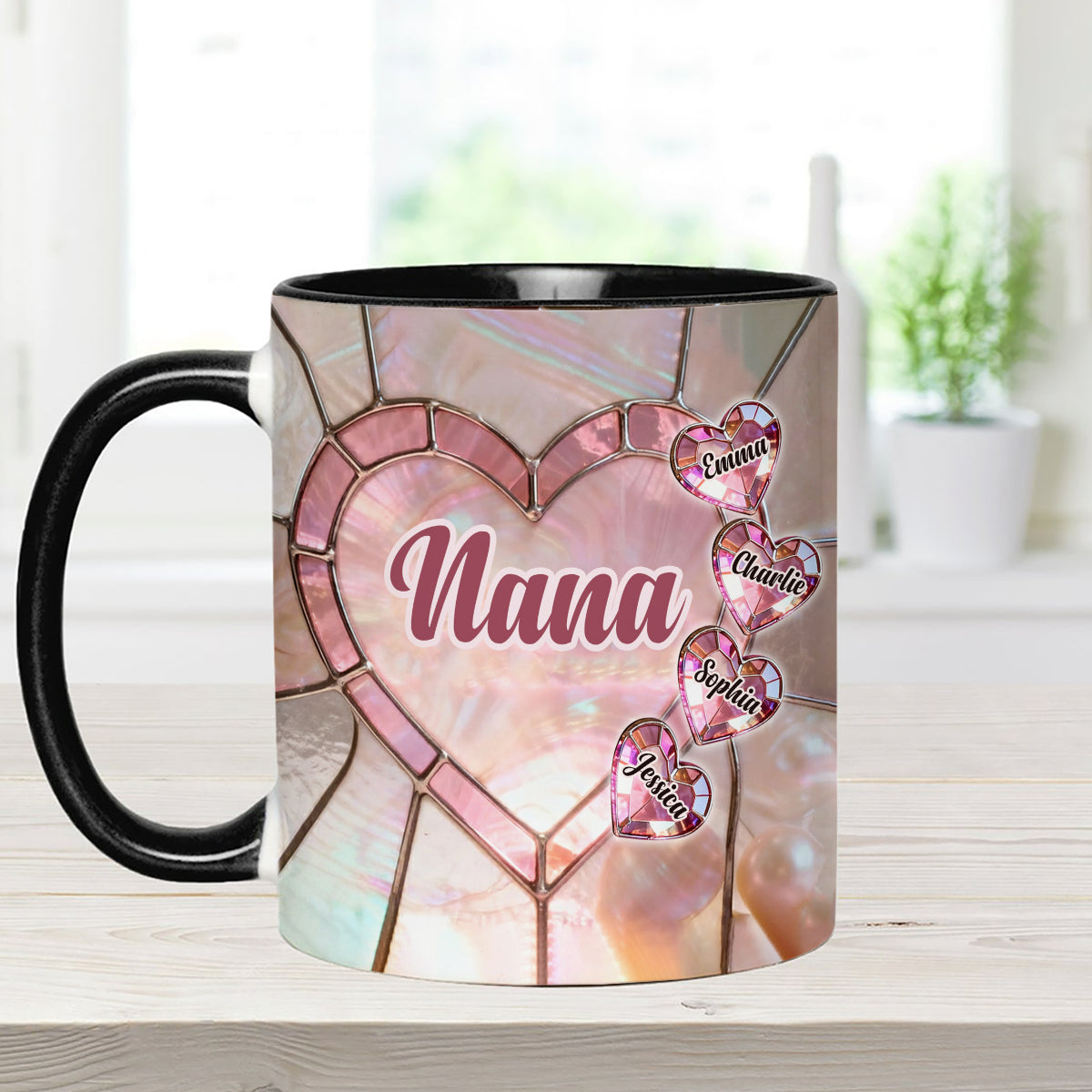 Heureuse d'être appelée Nana, Mama, Gigi, Grand-mère - Mug personnalisé pour grand-mère avec agitateurs en acrylique