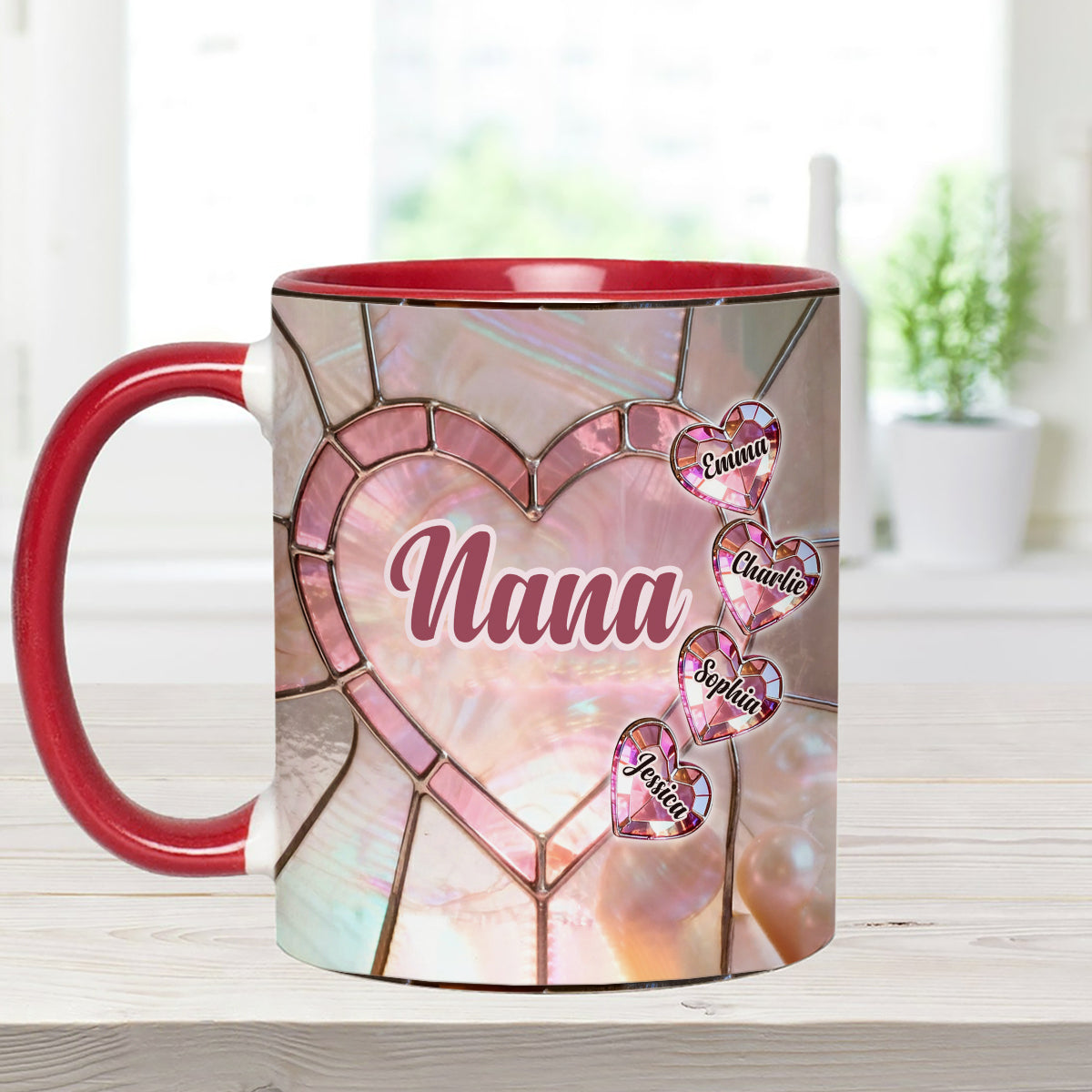 Heureuse d'être appelée Nana, Mama, Gigi, Grand-mère - Mug personnalisé pour grand-mère avec agitateurs en acrylique