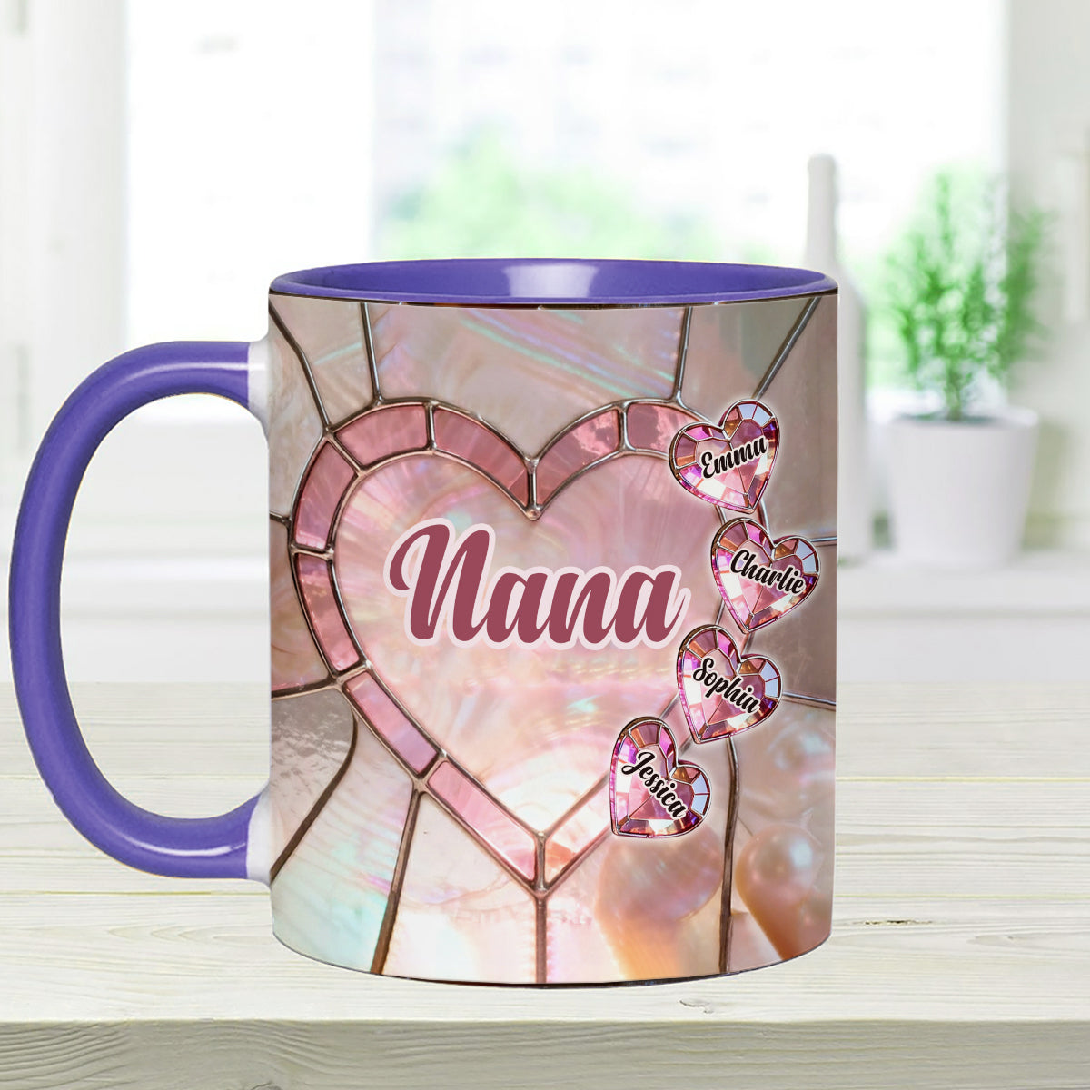 Heureuse d'être appelée Nana, Mama, Gigi, Grand-mère - Mug personnalisé pour grand-mère avec agitateurs en acrylique