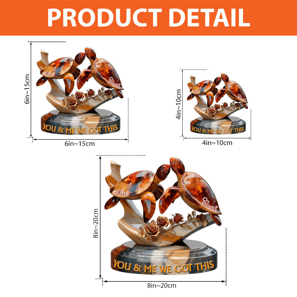 You & Me We Got This - Personalized Couple Custom Shaped Acrylic Plaque