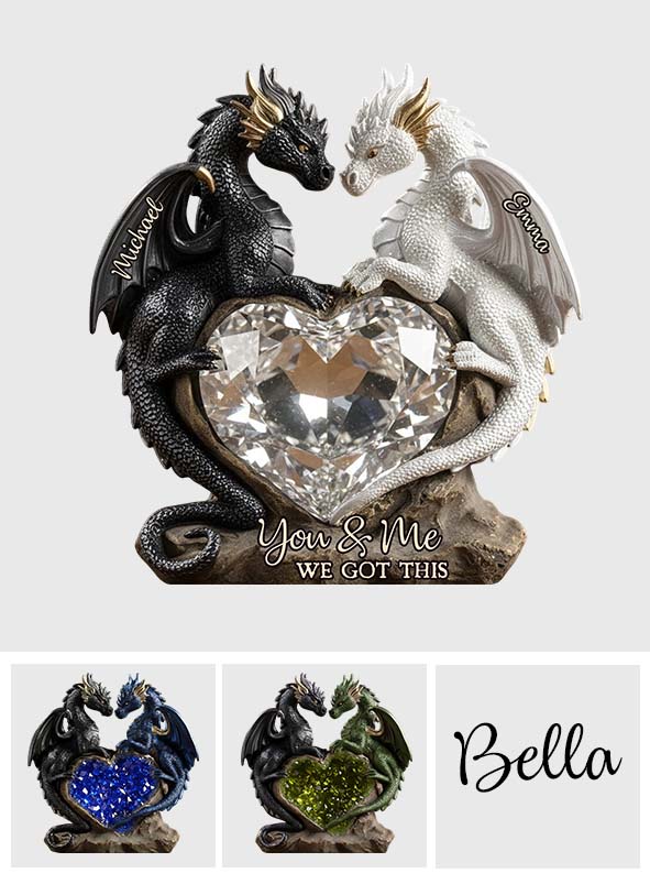 Toi et moi, on gère ! - Plaque acrylique personnalisée en forme de dragon