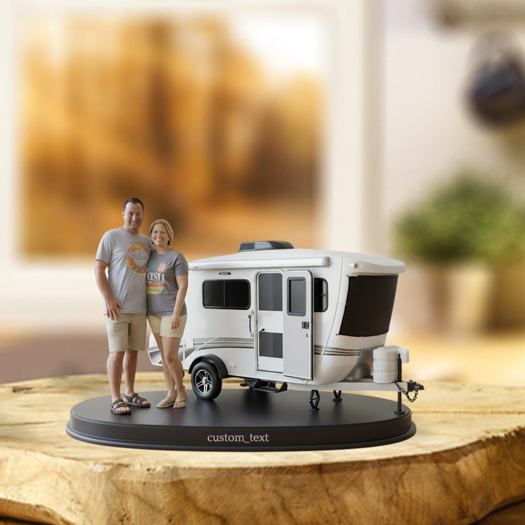 La maison, c'est là où on se gare - Plaque acrylique personnalisée pour le camping