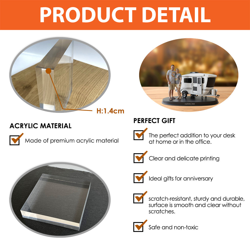 La maison, c'est là où on se gare - Plaque acrylique personnalisée pour le camping