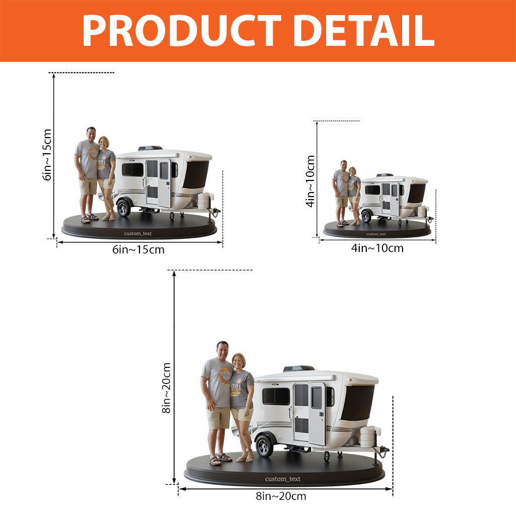 La maison, c'est là où on se gare - Plaque acrylique personnalisée pour le camping