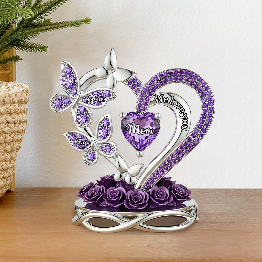 We Love You Perfect Gift For Mom, Grandma - Personalized Grandma Custom Shaped Acrylic Plaque