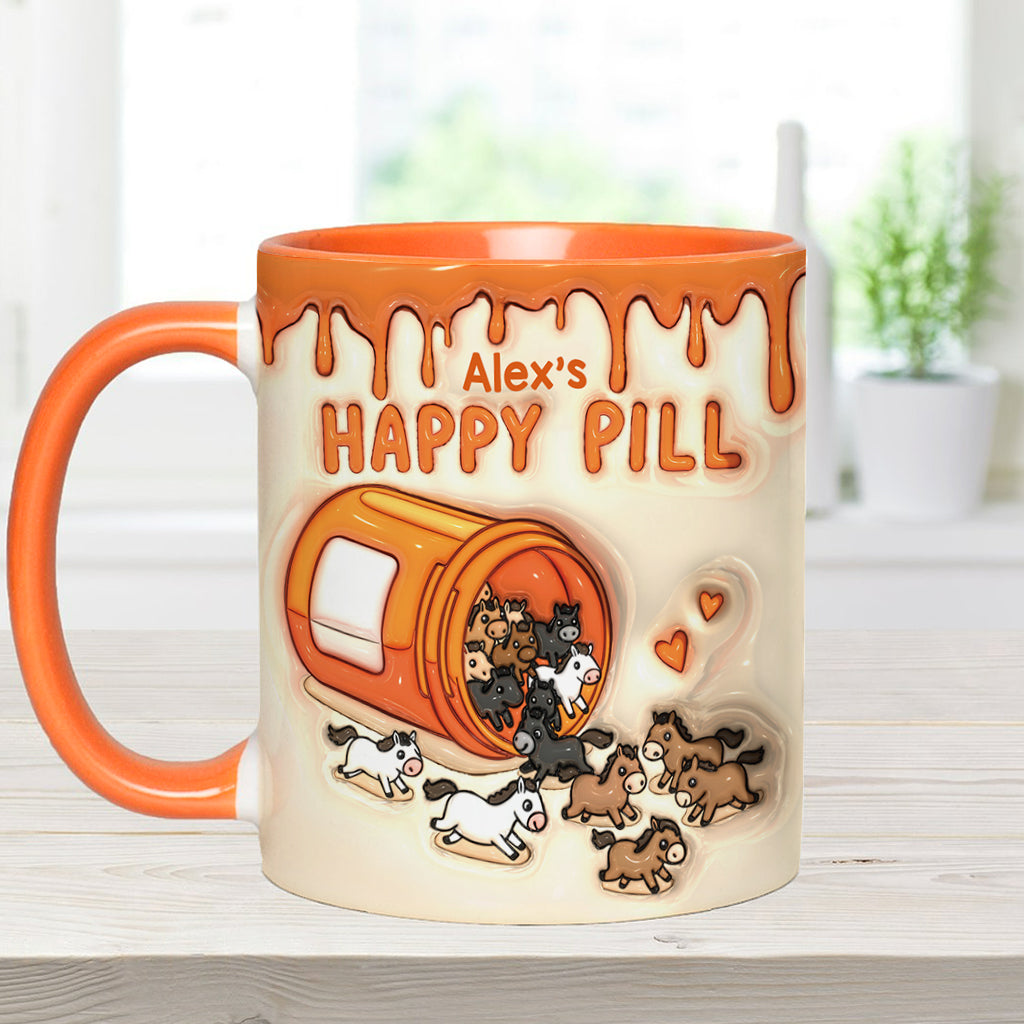 My Happy Pill - Personalized Horse Accent Mug