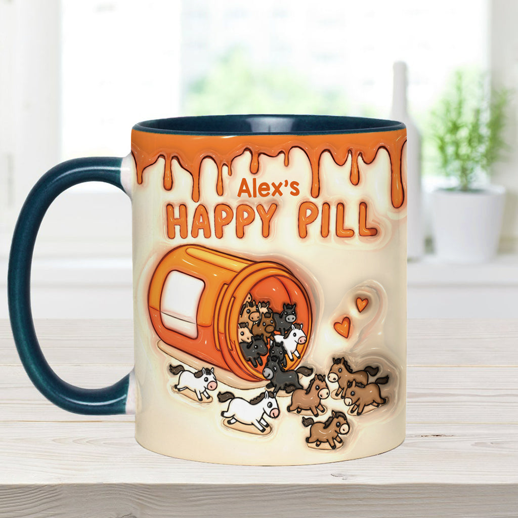 My Happy Pill - Personalized Horse Accent Mug