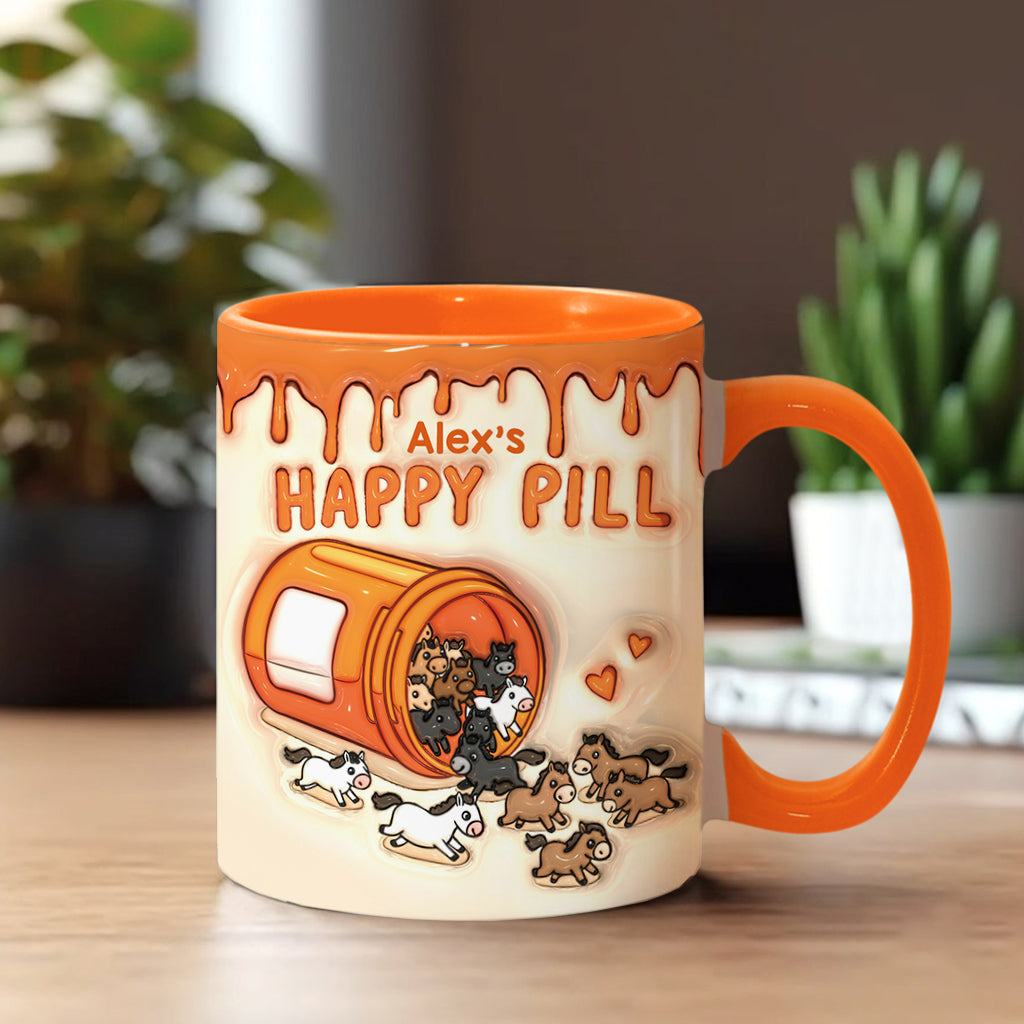 My Happy Pill - Personalized Horse Accent Mug