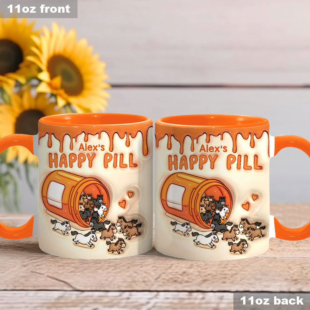 My Happy Pill - Personalized Horse Accent Mug