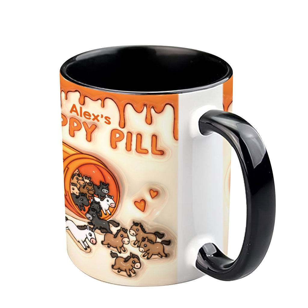 My Happy Pill - Personalized Horse Accent Mug