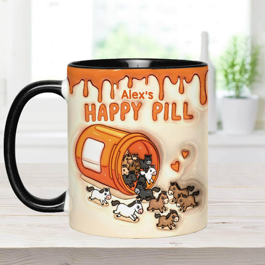 My Happy Pill - Personalized Horse Accent Mug