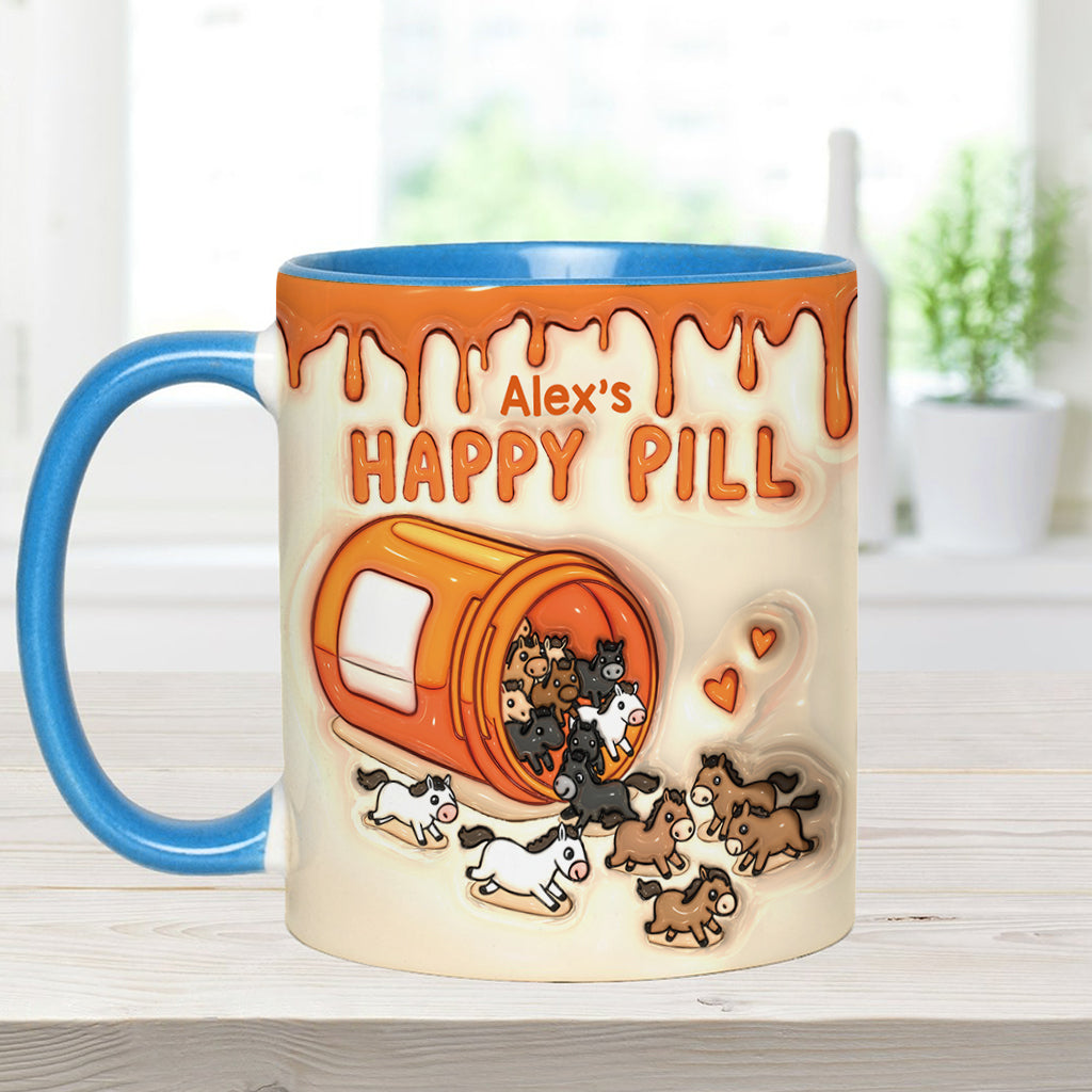 My Happy Pill - Personalized Horse Accent Mug