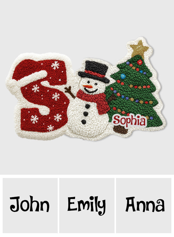 Cadeaux de Noël pour vos proches - Tapis tufté antidérapant personnalisé pour toute la famille