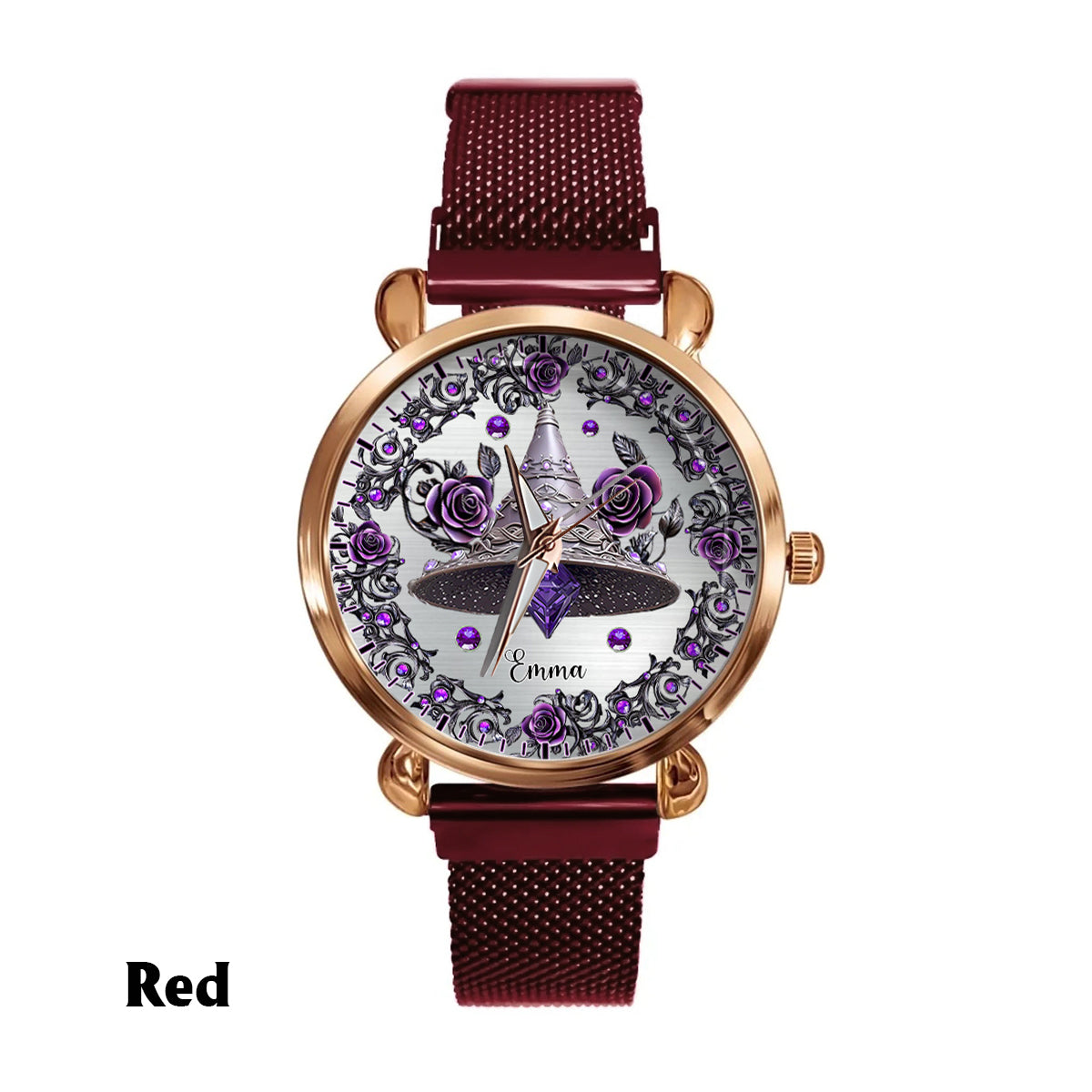 Witch Life - Montre-bracelet personnalisée pour femme sorcière 