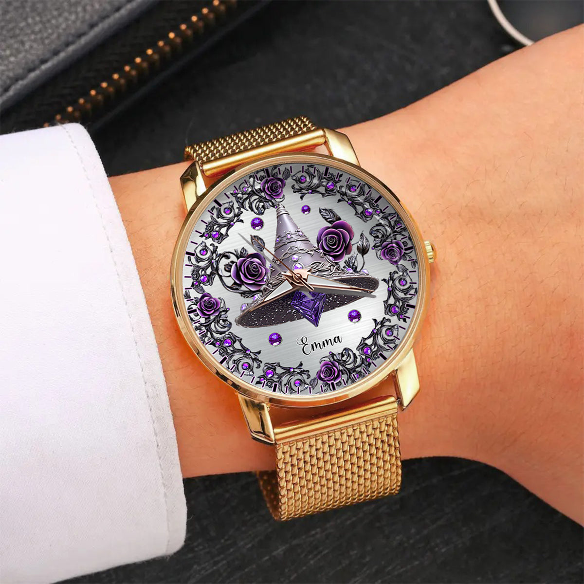 Witch Life - Montre-bracelet personnalisée pour femme sorcière 