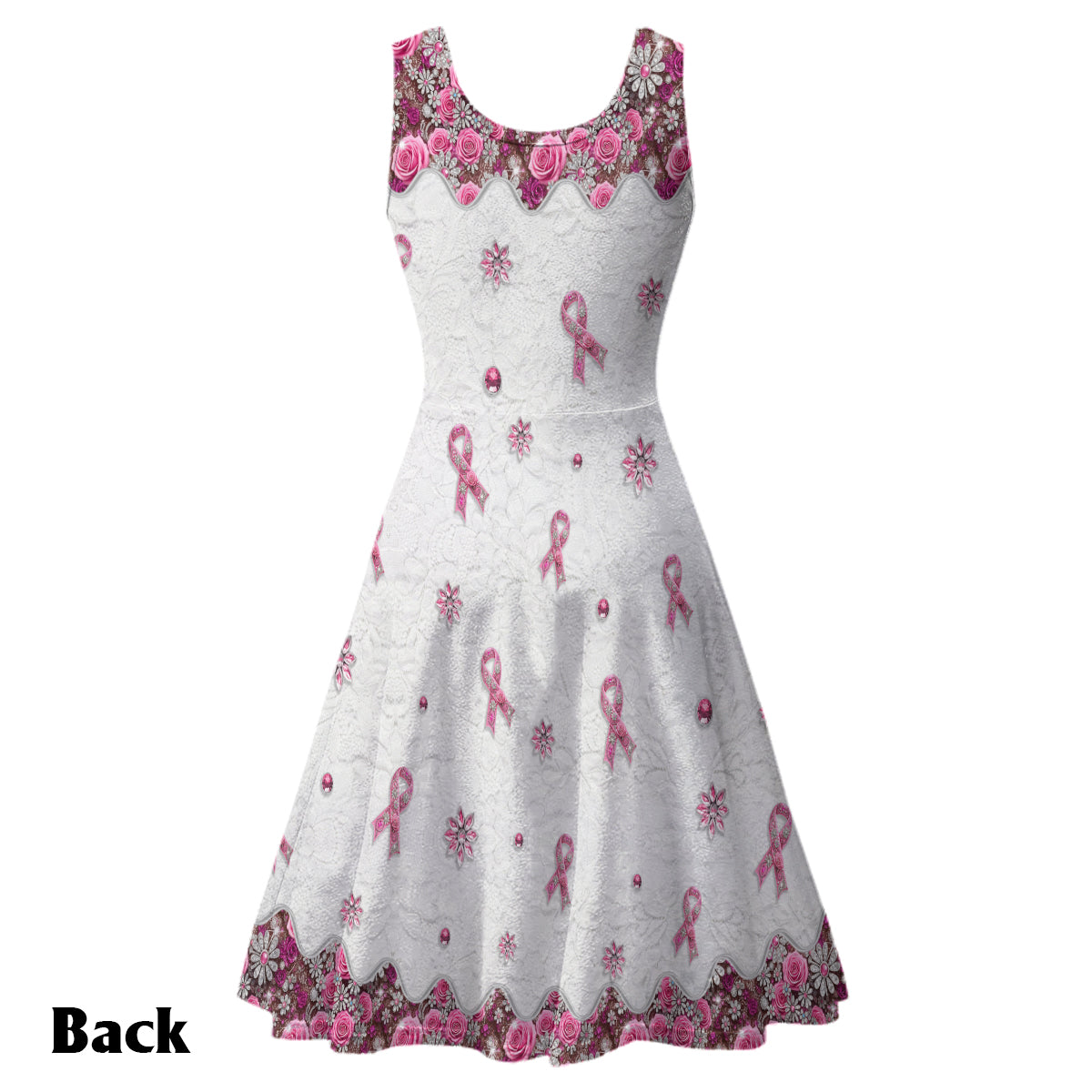 Breast Cancer Awareness - Personalized Breast Cancer Awareness Sleeveless Dress