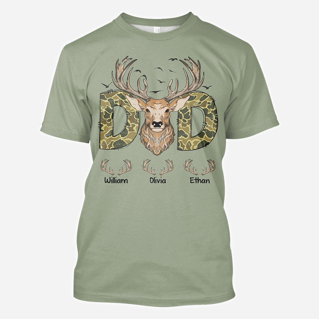 Meilleur papa du monde - T-shirt de chasse personnalisé