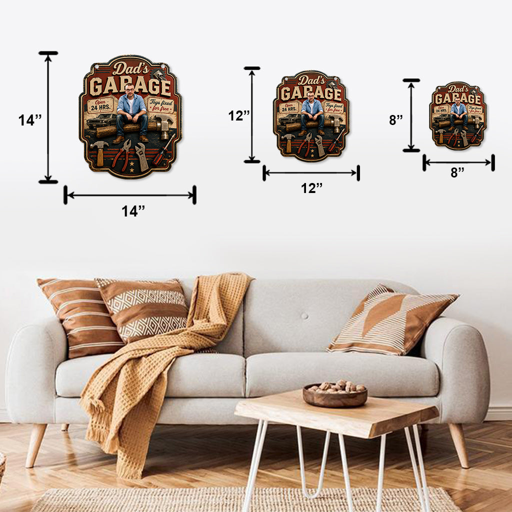 Garage de Papa - Plaque Métallique Personnalisée pour Père
