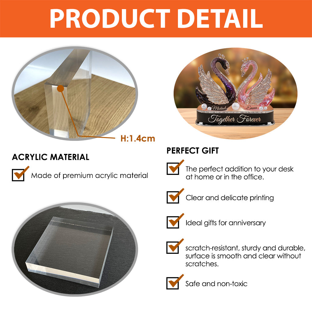 Toi et moi, on gère - Plaque acrylique personnalisée pour couple