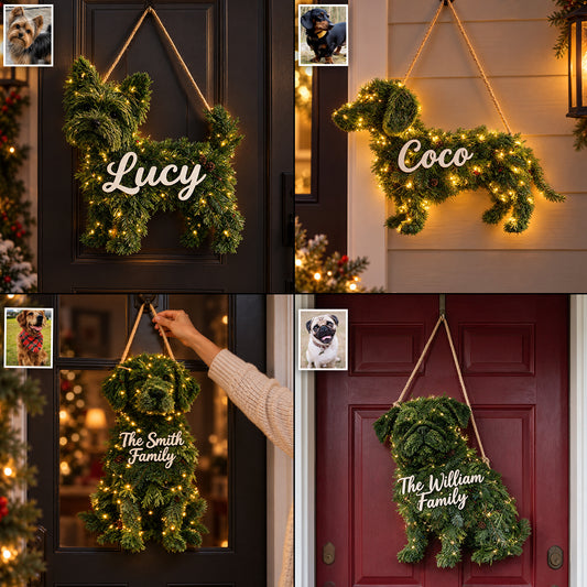 Joyeux Woofmas - Panneau en Acrylique LED Personnalisé pour Chien