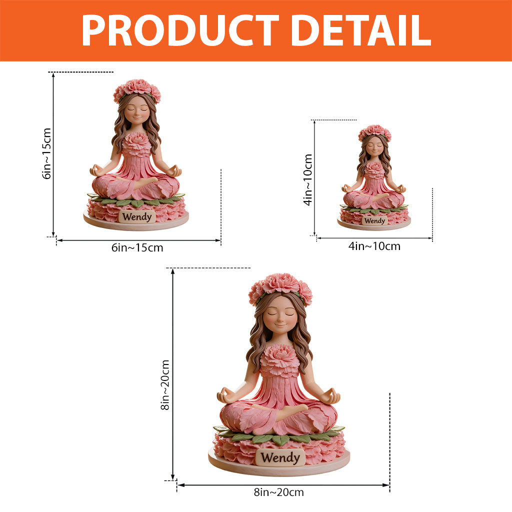 Namaste - Plaque acrylique personnalisée de yoga avec photo - Forme sur mesure