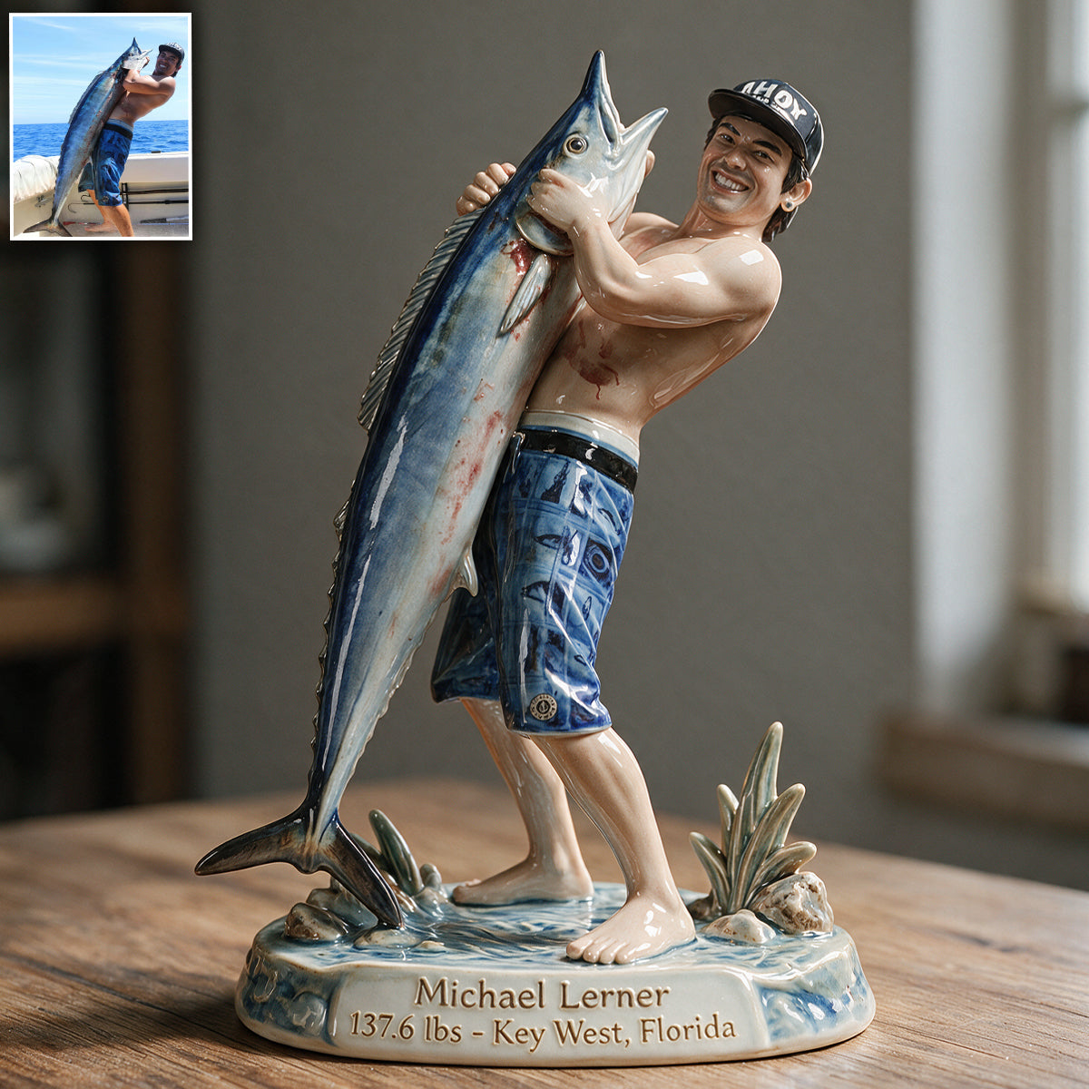Personnalisé à partir de n'importe quelle photo - Plaque de pêche 3D personnalisée