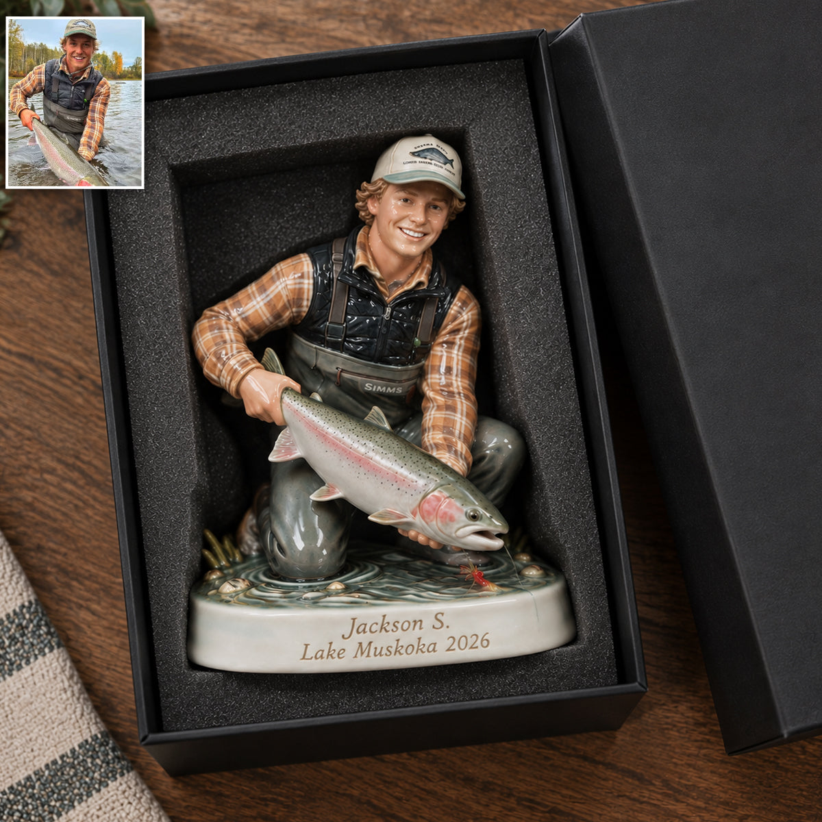 Personnalisé à partir de n'importe quelle photo - Plaque de pêche 3D personnalisée