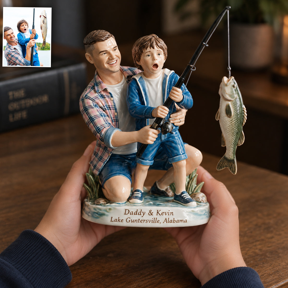 Personnalisé à partir de n'importe quelle photo - Plaque de pêche 3D personnalisée