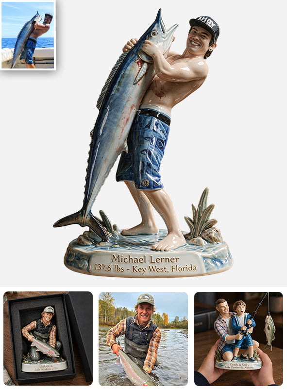 Personnalisé à partir de n'importe quelle photo - Plaque de pêche 3D personnalisée