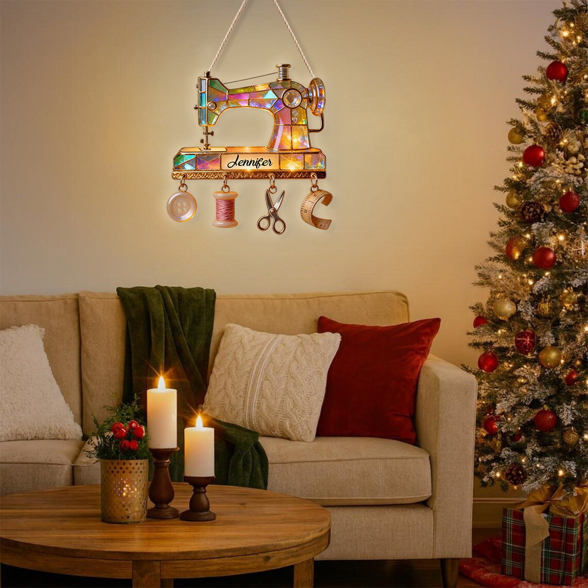 Machine à coudre colorée - Panneau lumineux LED personnalisé pour machine à coudre en acrylique