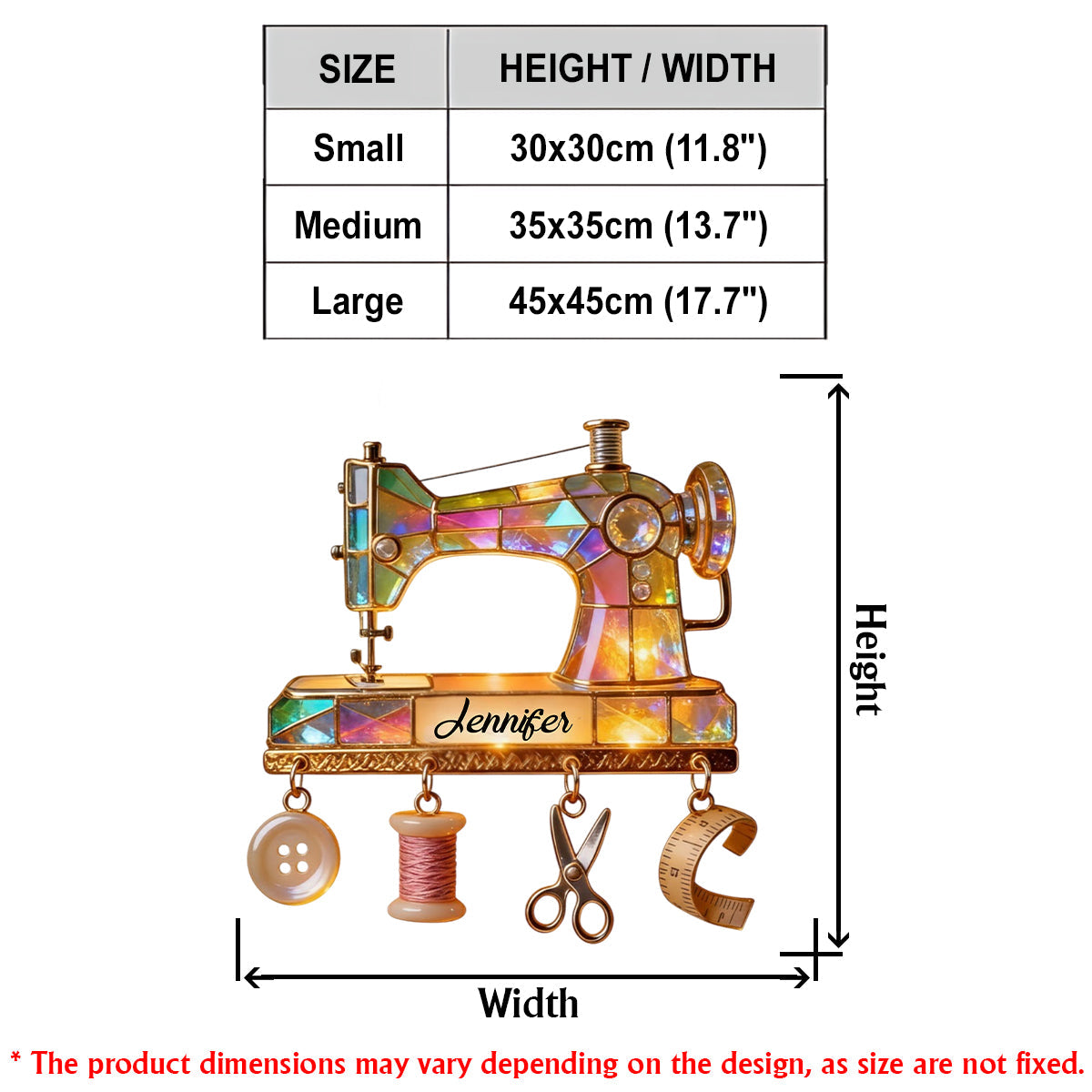 Machine à coudre colorée - Panneau lumineux LED personnalisé pour machine à coudre en acrylique