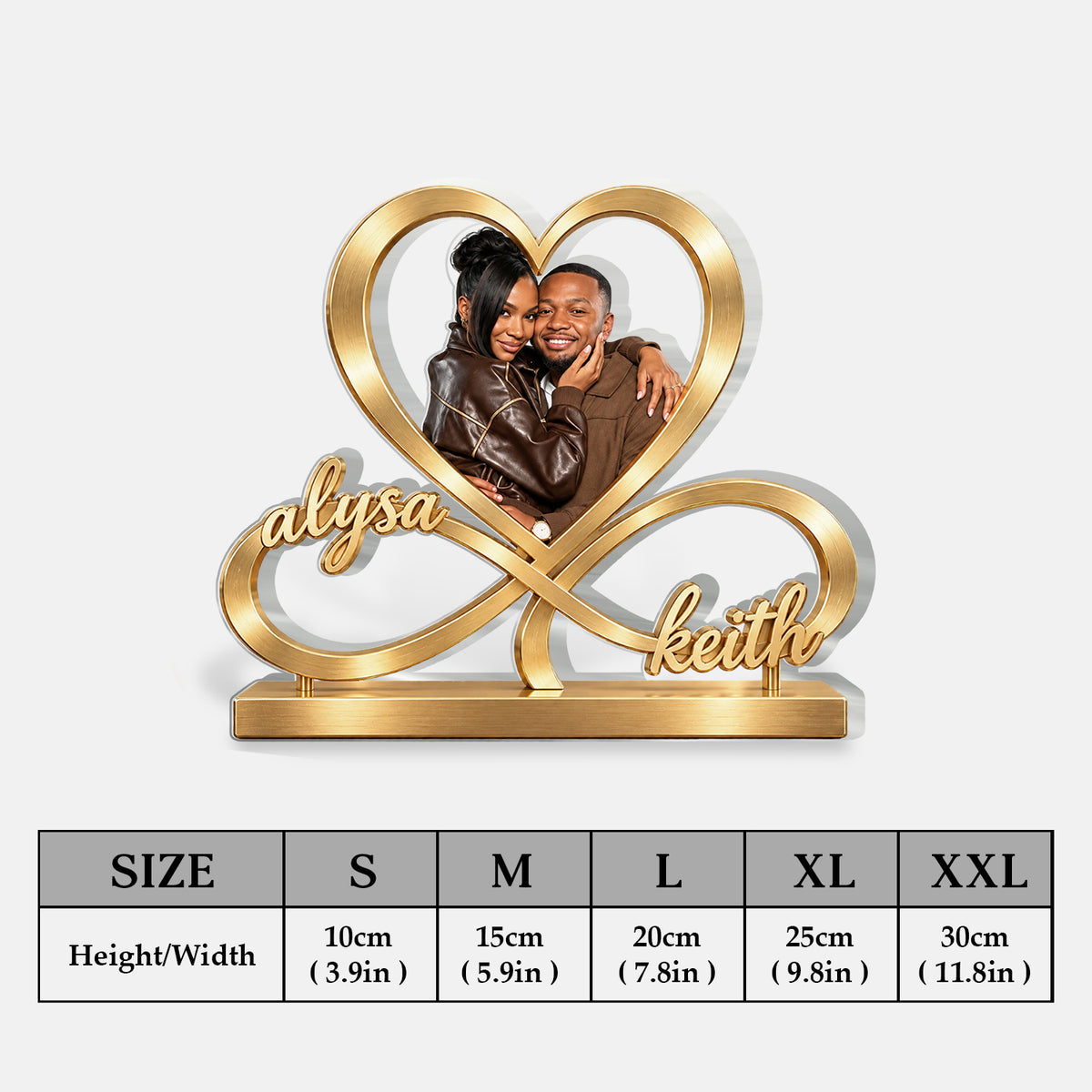 Love You Infinite - Personalized Couple 2-Side Printed Acrylic Plaque