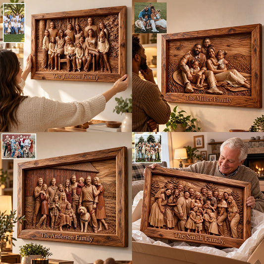 Custom Any Photo - Personalized Family 2 Layered Wood Sign / Wood Plaque