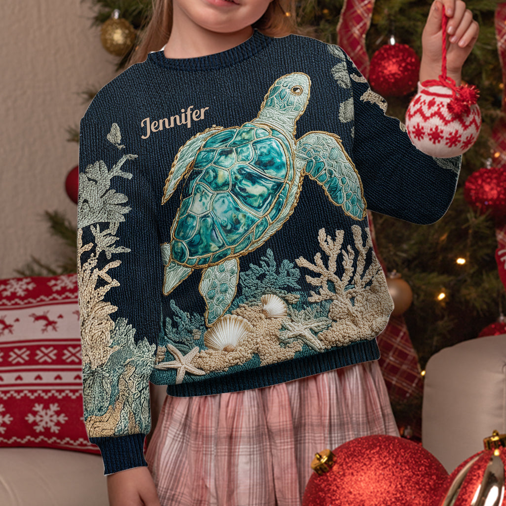 Sea Turtle - Personalized Turtle Sweater