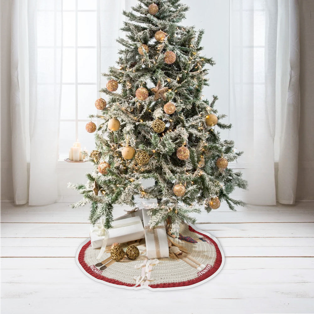 Joyeux Noël 2025 - Jupe de sapin de Noël personnalisée