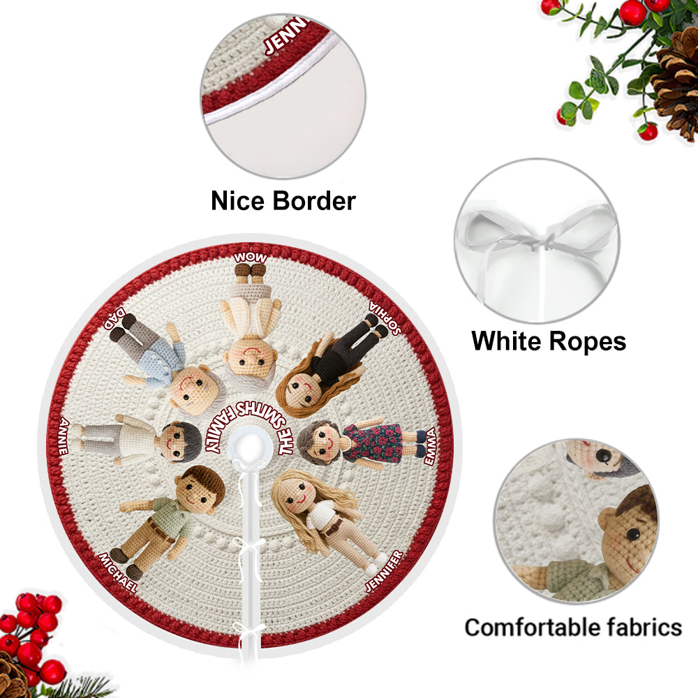 Joyeux Noël 2025 - Jupe de sapin de Noël personnalisée