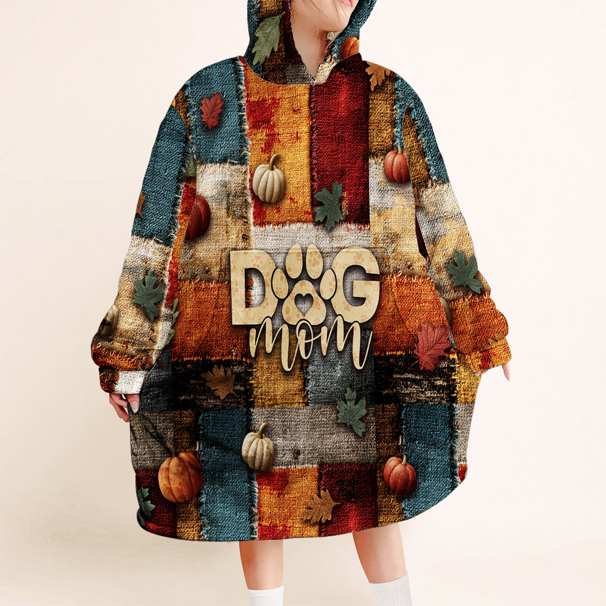 Maman de chien - Couverture à capuche personnalisée pour chien