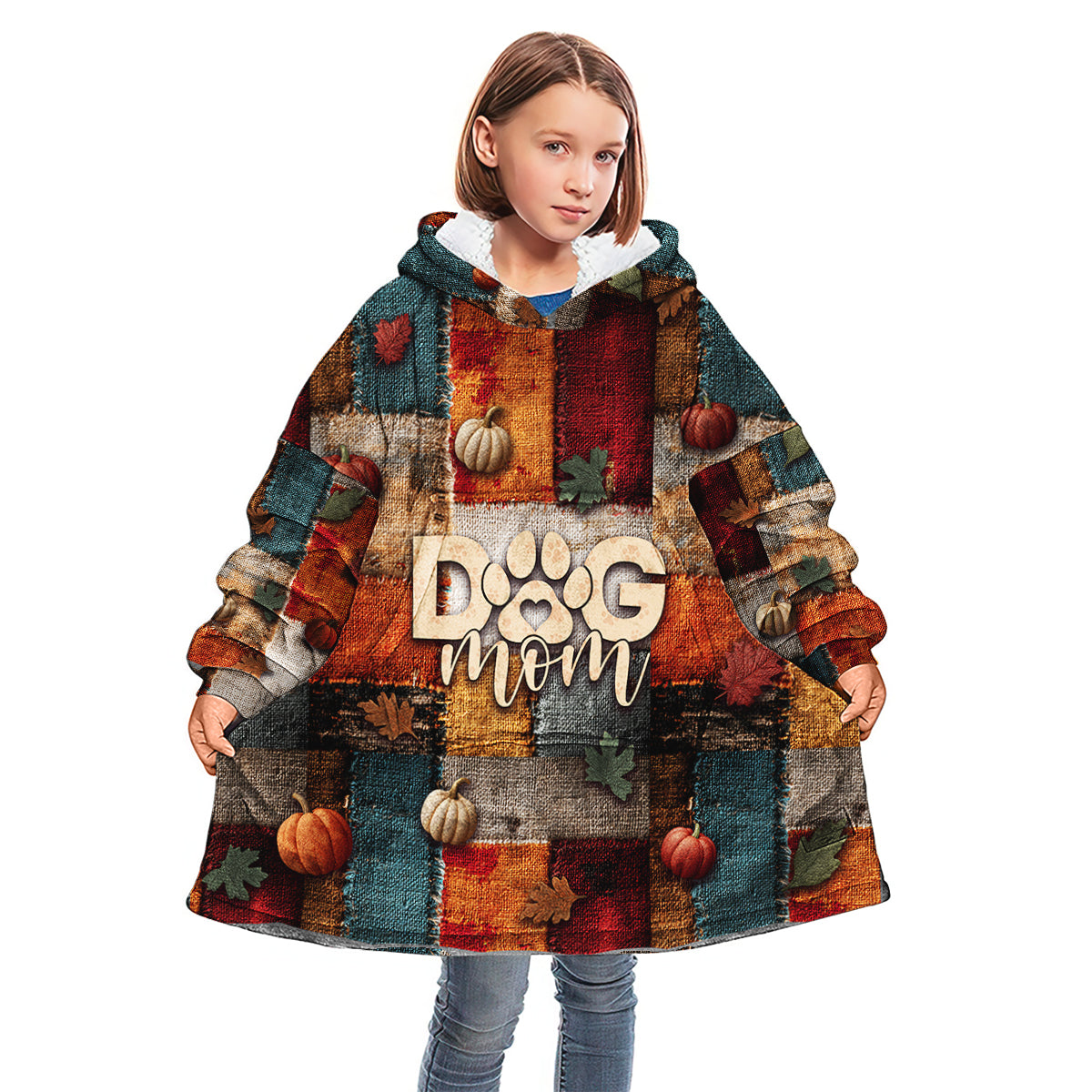Maman de chien - Couverture à capuche personnalisée pour chien