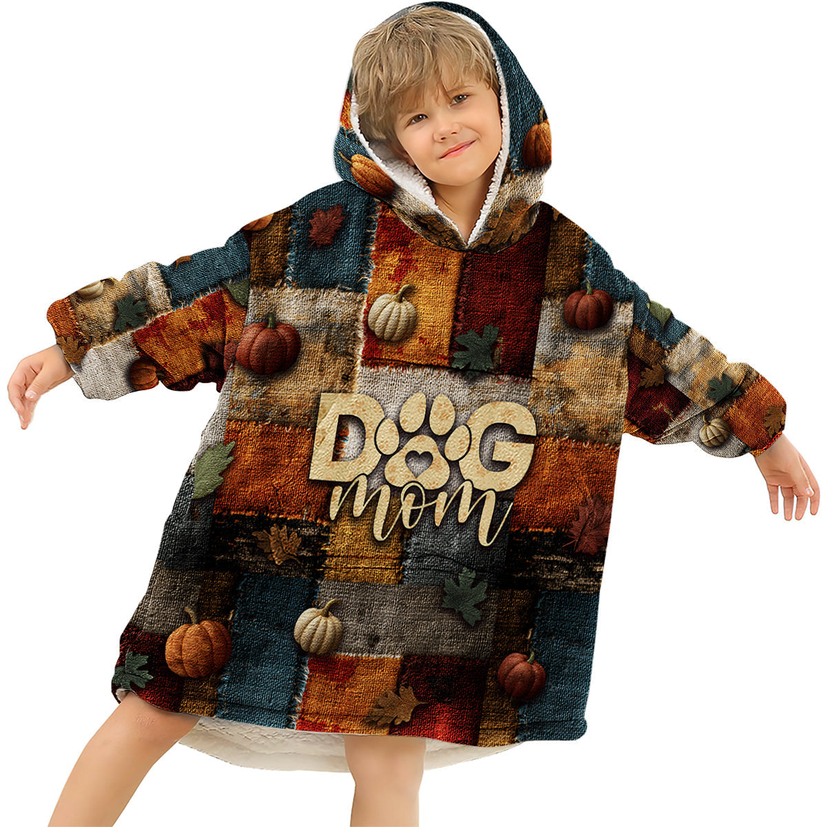 Maman de chien - Couverture à capuche personnalisée pour chien