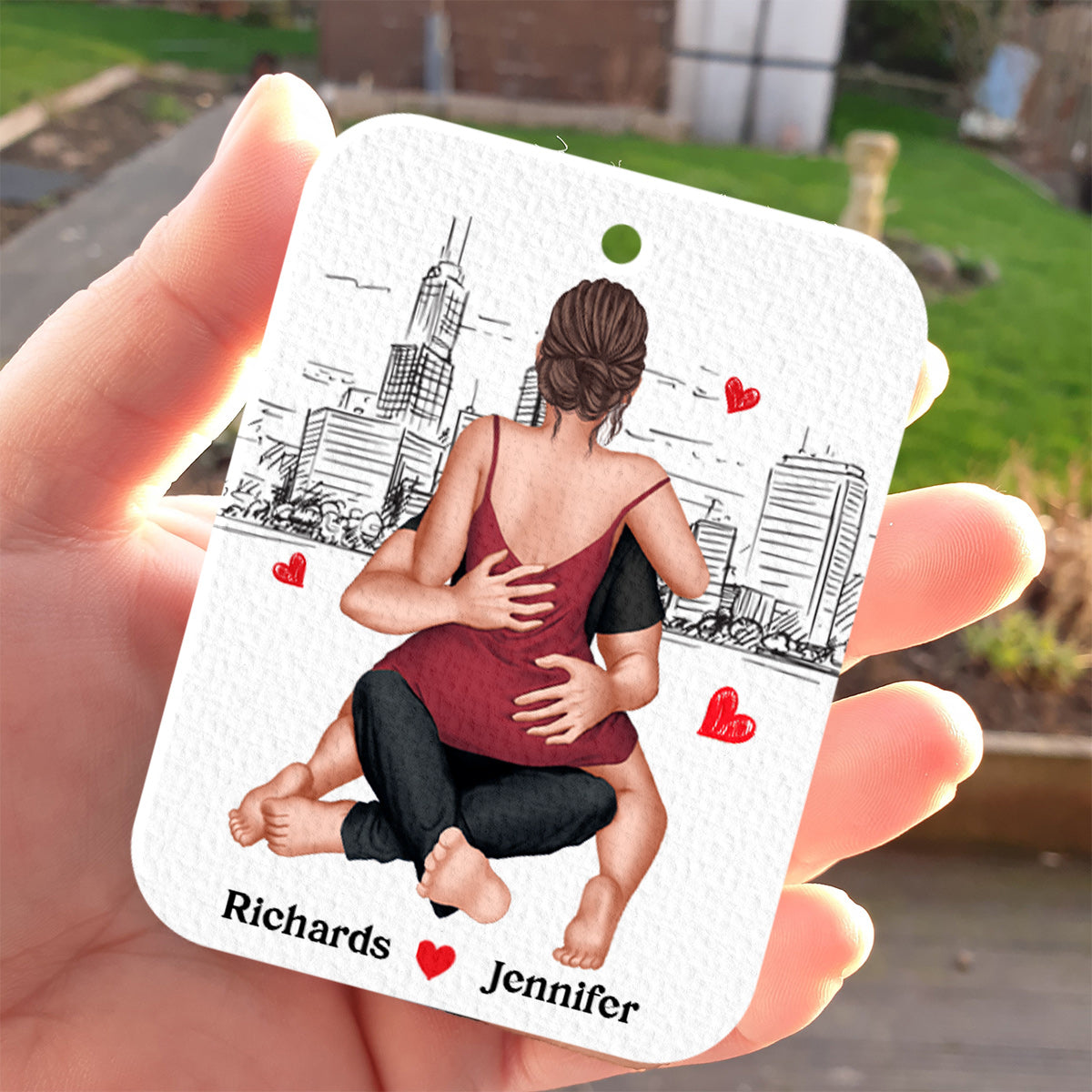 J'ai besoin de toi ce soir, alors rentre bien - Désodorisant rectangulaire personnalisé pour couple