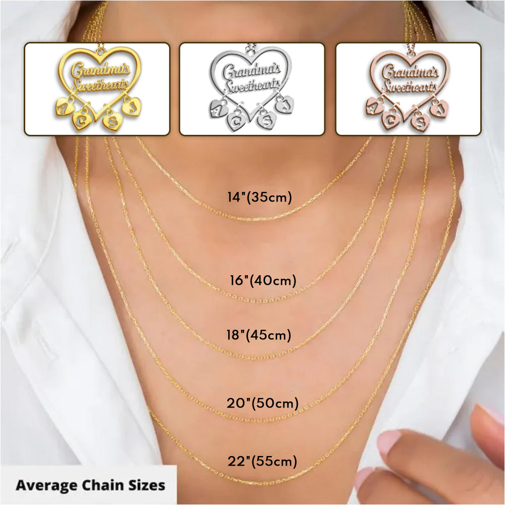 Les chéries de grand-mère - Collier personnalisé pour grand-mère avec breloques