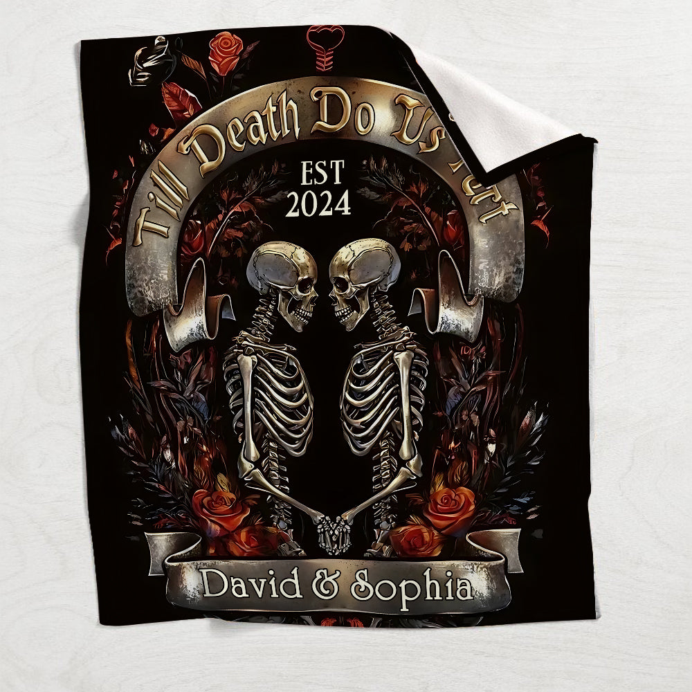 Till Death Do Us Part - Personalized Couple Blanket