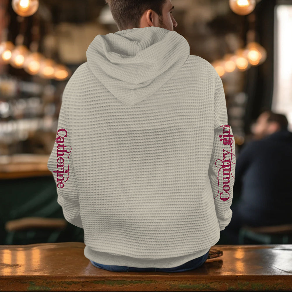 Fille de la campagne - Sweat à capuche gaufré personnalisé pour la chasse