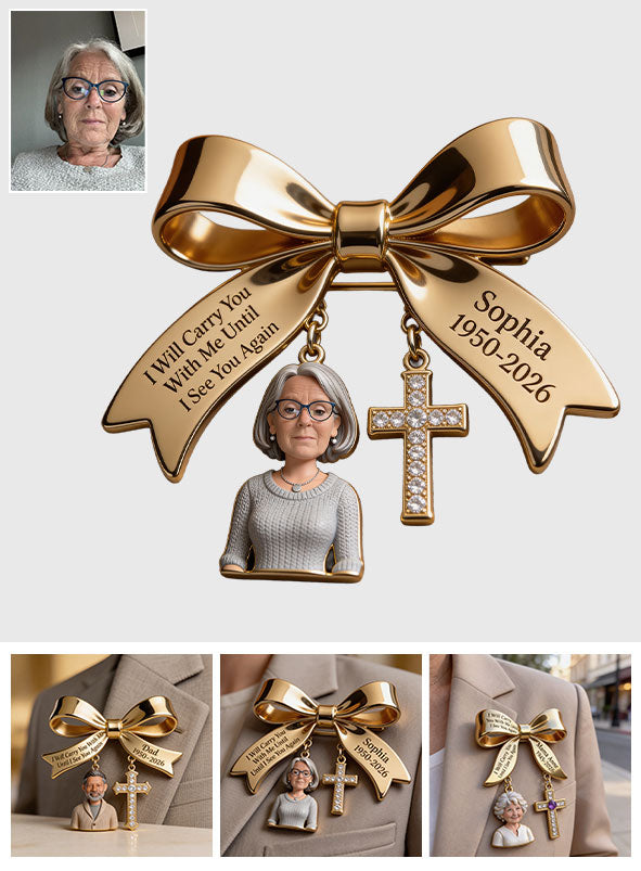 Je vous porterai avec moi - Épinglette en émail personnalisée 3D embossée