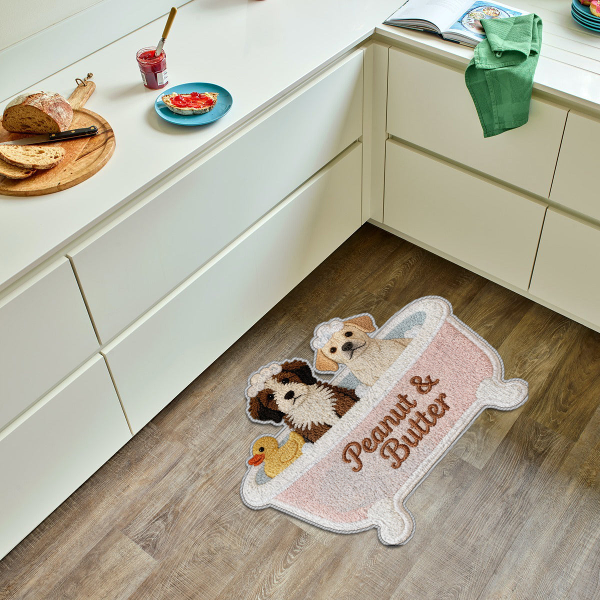 Custom Bathroom Rug For Pet Owners - Personalized Dog Non-Slip Tufted Rug