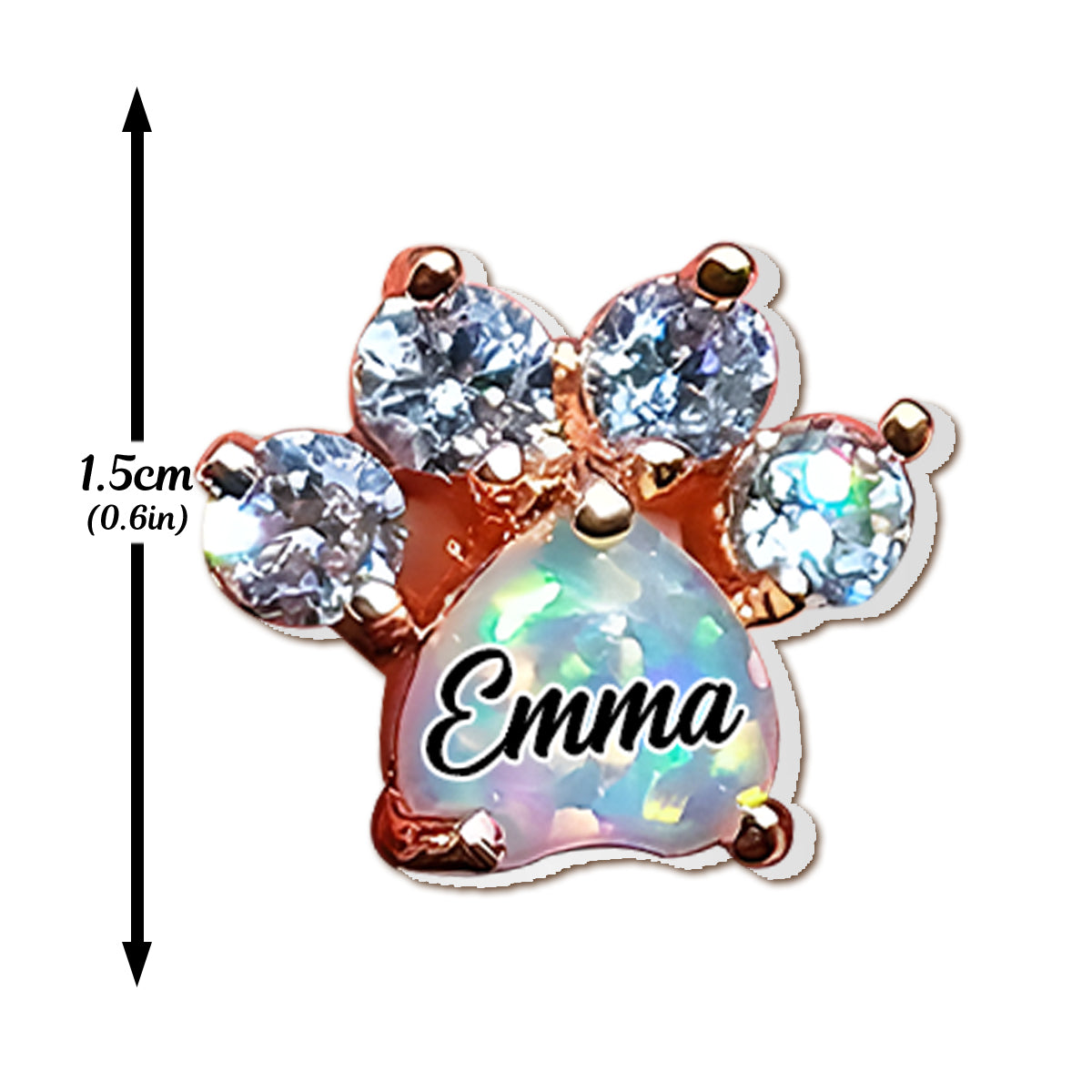 Bijoux en forme de patte de chien - Boucles d'oreilles personnalisées pour chien