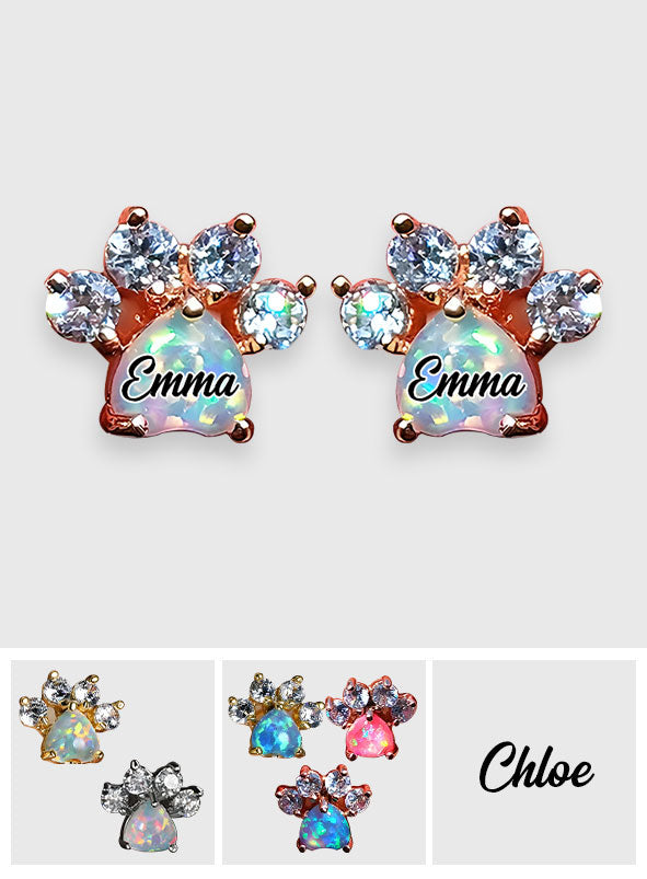 Bijoux en forme de patte de chien - Boucles d'oreilles personnalisées pour chien