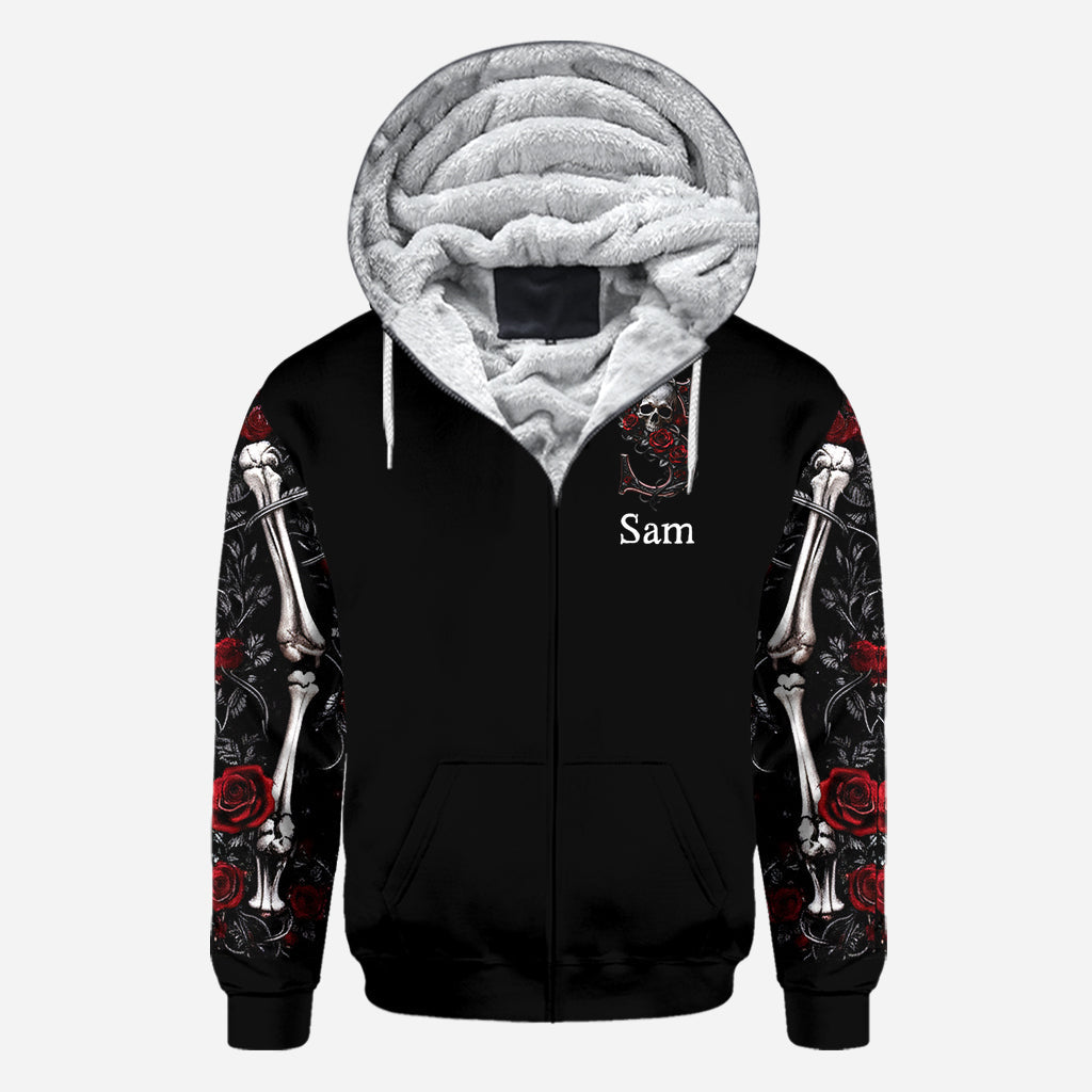 Rose et Crâne - T-shirt personnalisé à motif crâne intégral