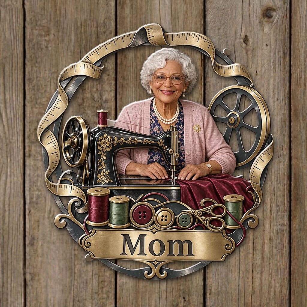 Sewing Lovers Gift - Personalized Sewing 3D Printed Cut Metal Sign