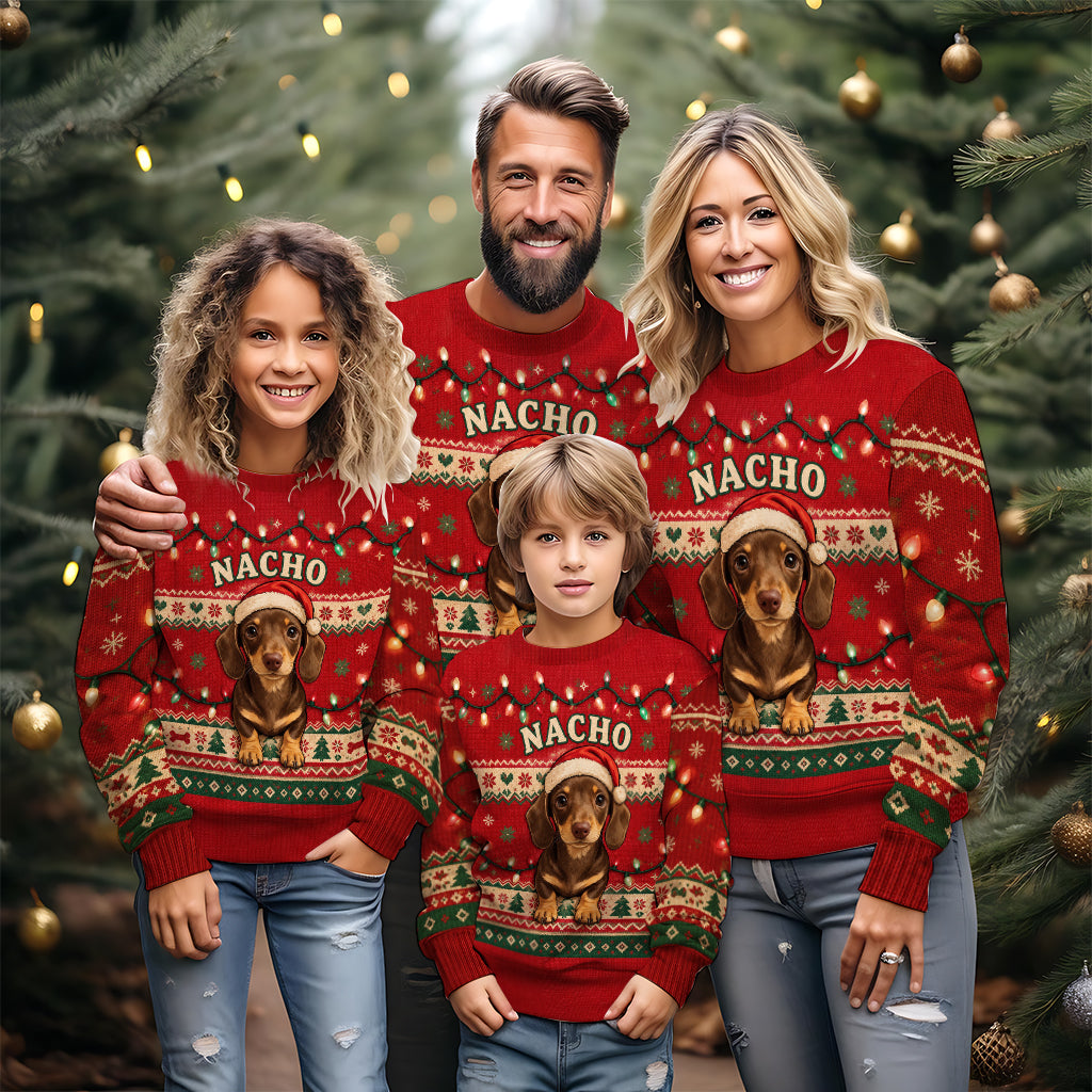 Chien de Noël Mignon - Pull Moche Personnalisé